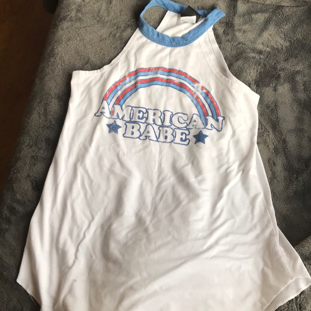 white tank top